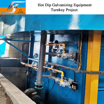 Forno de galvanização a quente com queimador a pulso de alta velocidade para galvanização de peças de aço e design de caldeira personalizado