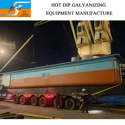 Chaleira de zinco personalizada com substrato de aço XG08 de 50 mm de espessura e canto redondo inferior redondo para galvanização industrial